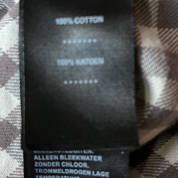 Plaid Harley Davidson Button Up Shirt, Taupe, Size XL - Picture 9 of 10